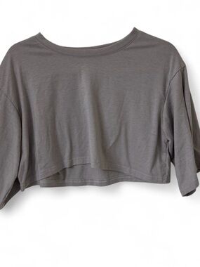 SHEIN Cropped Boxy Tee in Charcoal